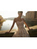Strapless Ivory Floral Lace Tulle Wedding Dress Strapless Ivory Floral Lace Tulle Wedding Dress